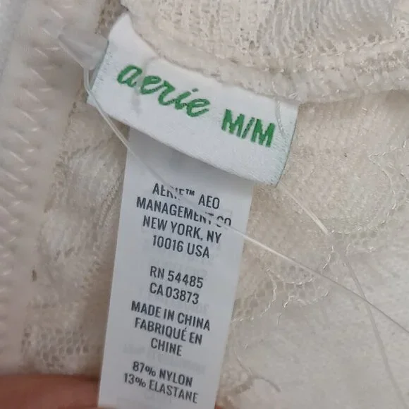 NWT Aerie Lace Triangle Bralette Ivory Size Medium - Picture 5 of 6